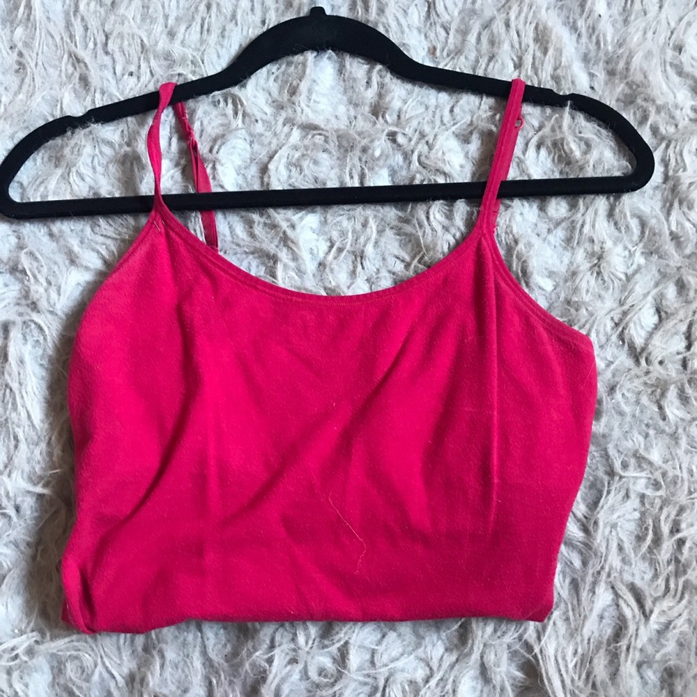 Red/hot pink tank top/ camisole